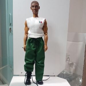 Green Men's Action Doll Pants